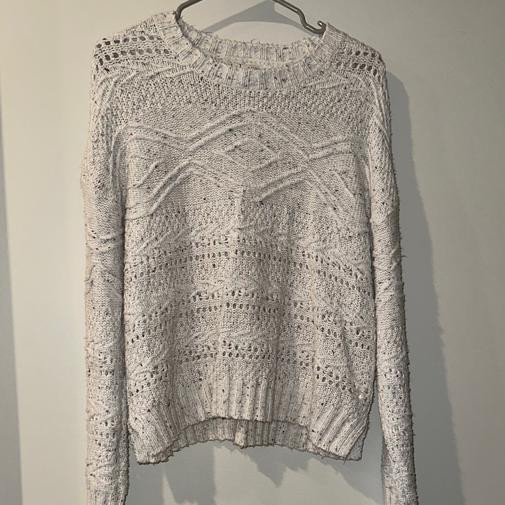 Lucky Brand Cream Knit Sweater